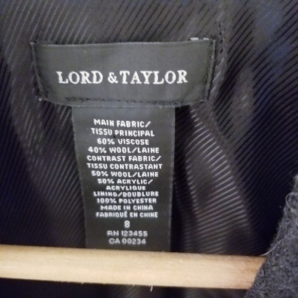 Lord and Taylor | Riding Blazer Black Wool Size 8 Coat Jacket - Picture 2 of 6